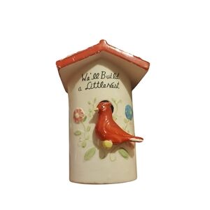 Vintage birdhouse money bank